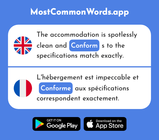 Conform - Conforme (The 2531st Most Common French Word)