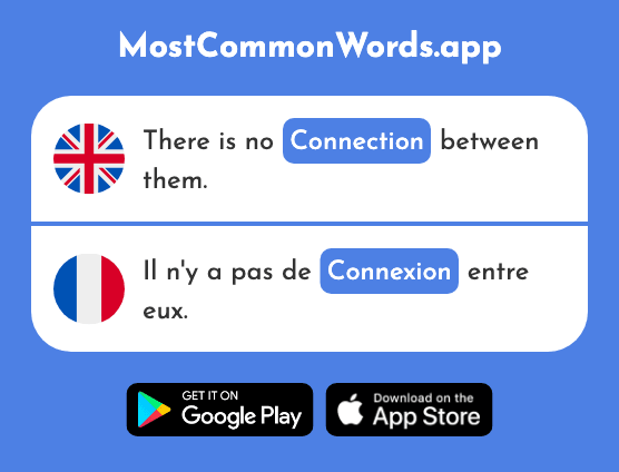 Connection - Connexion (The 2154th Most Common French Word)