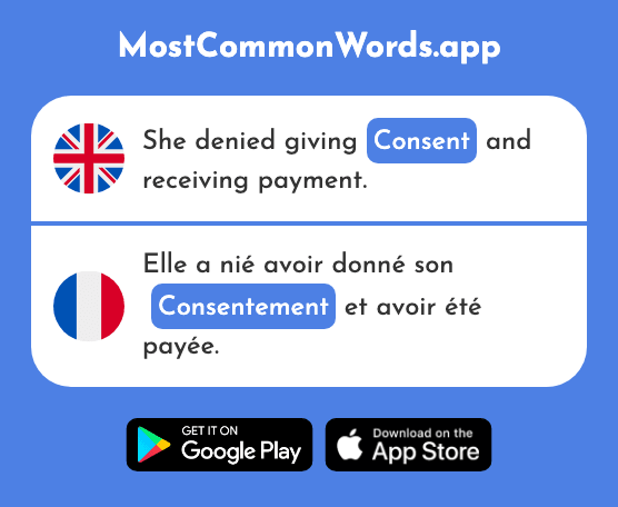 Consent - Consentement (The 2907th Most Common French Word)