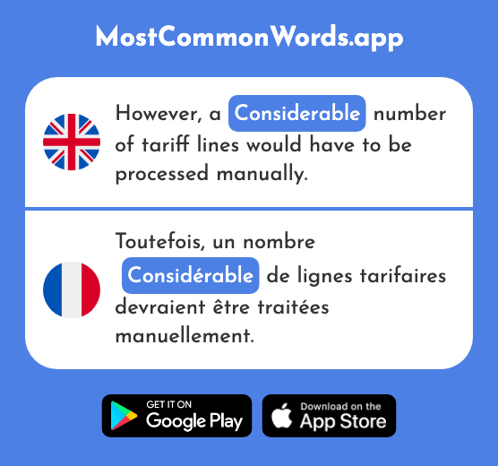 Considerable, significant - Considérable (The 1511th Most Common French Word)
