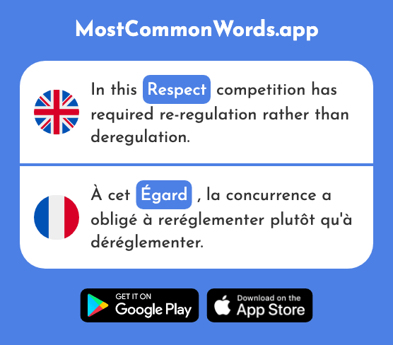 Consideration, respect, regard - Égard (The 875th Most Common French Word)