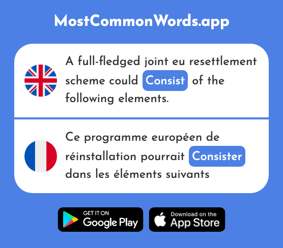 Consist - Consister (The 1051st Most Common French Word)
