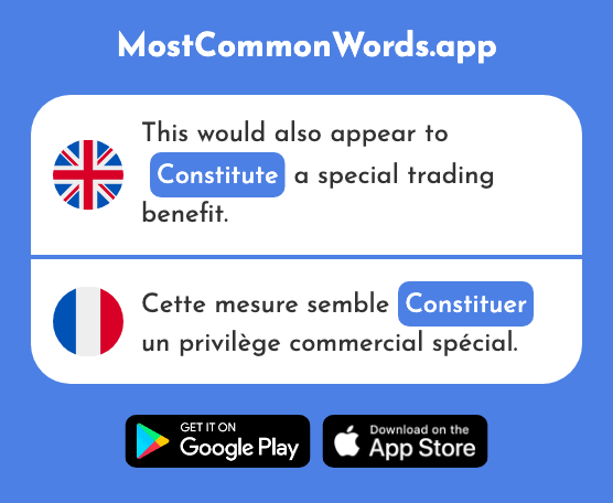 Constitute - Constituer (The 495th Most Common French Word)