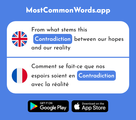 Contradiction - Contradiction (The 2350th Most Common French Word)