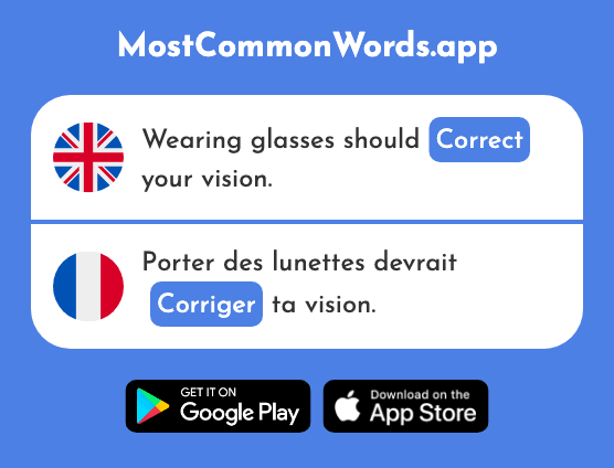 Correct - Corriger (The 1639th Most Common French Word)