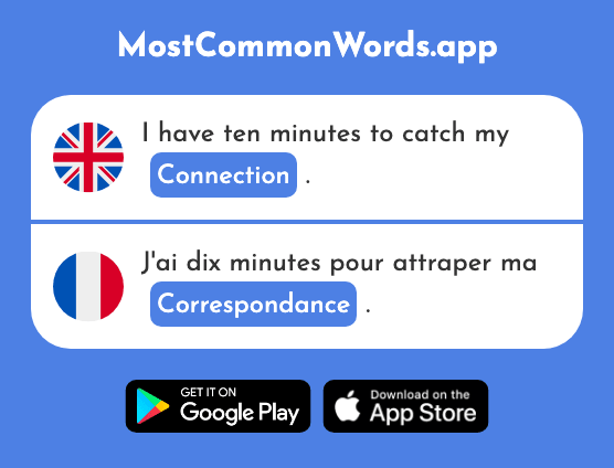 Correspondance, connection - Correspondance (The 2811th Most Common French Word)