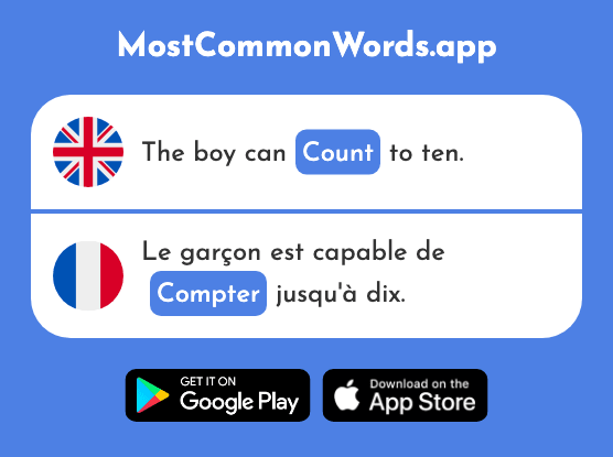 Count - Compter (The 140th Most Common French Word)