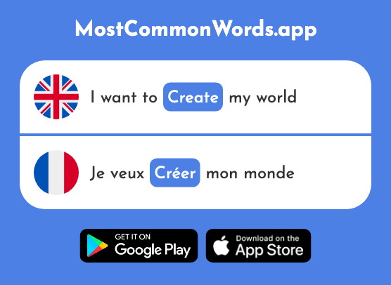 Create - Créer (The 332nd Most Common French Word)