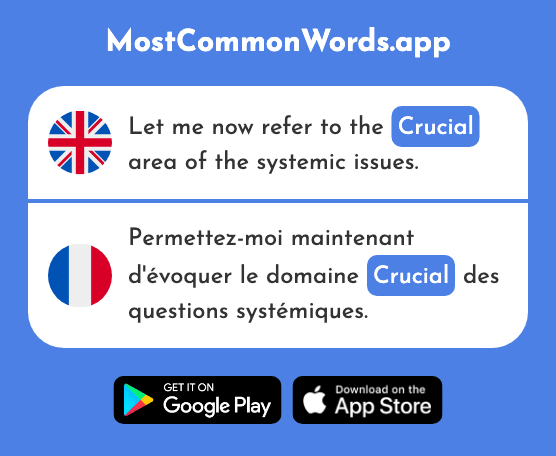 Crucial, critical - Crucial (The 2890th Most Common French Word)