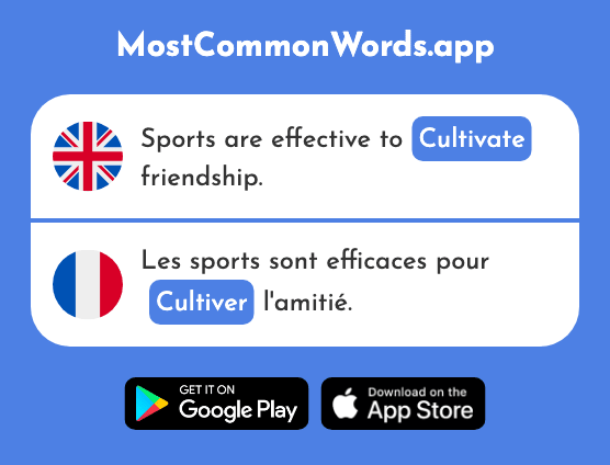 Cultivate, grow - Cultiver (The 2061st Most Common French Word)