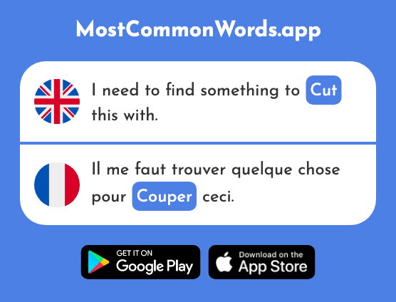 Cut - Couper (The 811th Most Common French Word)