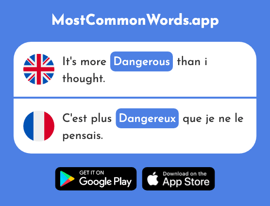 Dangerous - Dangereux (The 713th Most Common French Word)
