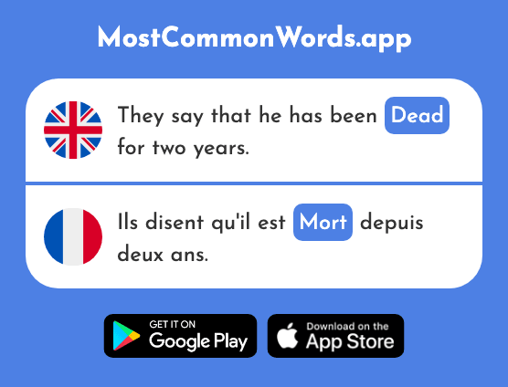 Dead, death - Mort (The 276th Most Common French Word)
