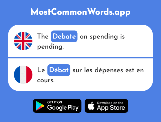 Debate - Débat (The 628th Most Common French Word)