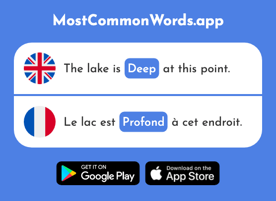 Deep - Profond (The 1175th Most Common French Word)