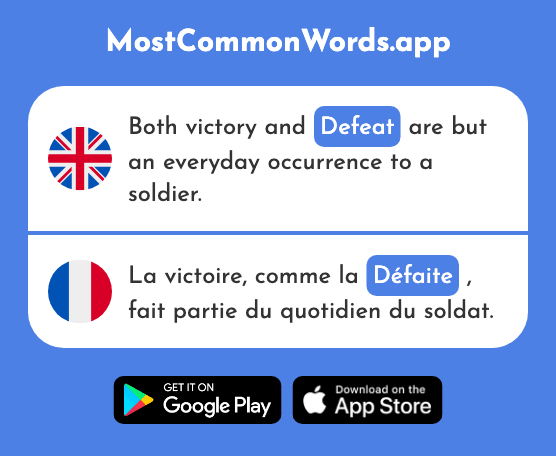 Defeat - Défaite (The 2680th Most Common French Word)