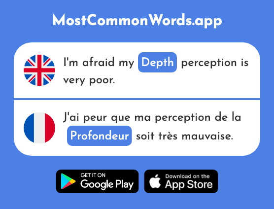 Depth - Profondeur (The 1786th Most Common French Word)