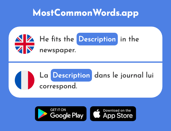 Description - Description (The 2779th Most Common French Word)