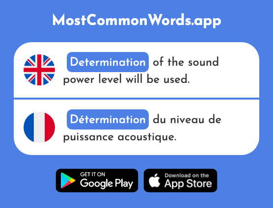 Determination, resolution - Détermination (The 1976th Most Common French Word)