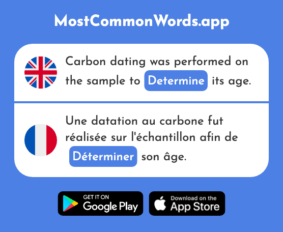Determine, find out, specify - Déterminer (The 961st Most Common French Word)