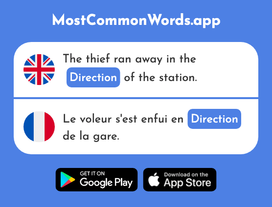 Direction, management - Direction (The 582nd Most Common French Word)