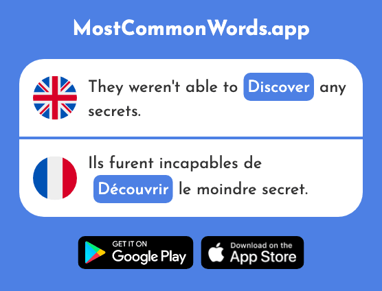 Discover - Découvrir (The 681st Most Common French Word)