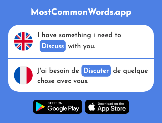 Discuss, debate, to question - Discuter (The 737th Most Common French Word)