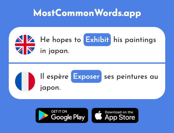 Display, exhibit, expose - Exposer (The 918th Most Common French Word)