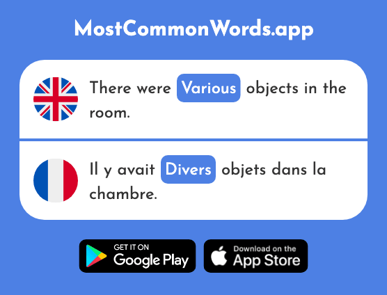 Diverse, various - Divers (The 752nd Most Common French Word)