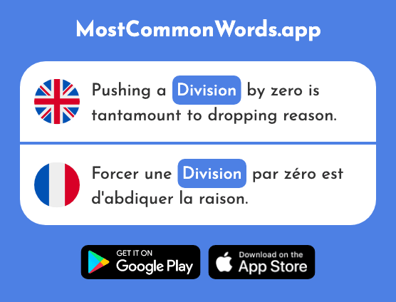 Division - Division (The 1440th Most Common French Word)