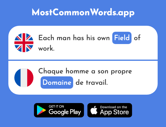 Domain, field - Domaine (The 539th Most Common French Word)