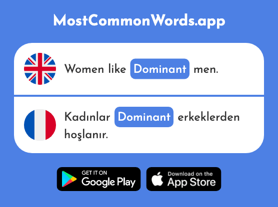 Dominant, prevailing - Dominant (The 2968th Most Common French Word)