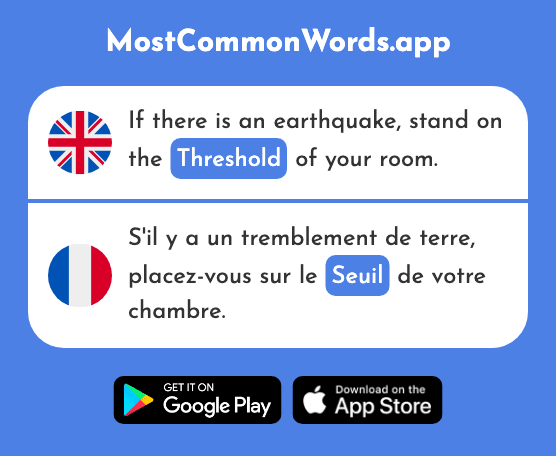 Doorstep, threshold - Seuil (The 2068th Most Common French Word)