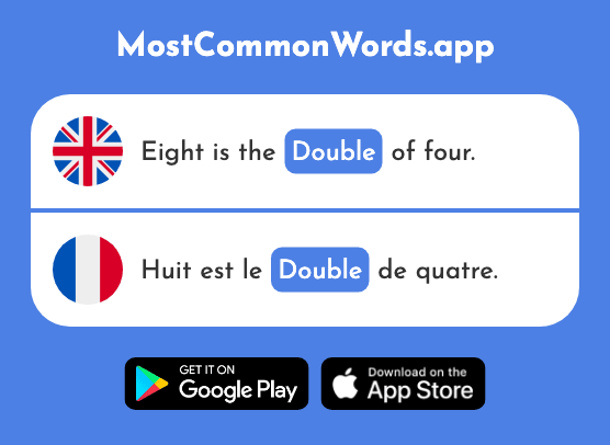 Double - Double (The 574th Most Common French Word)