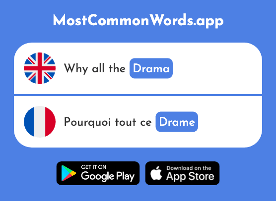 Drama - Drame (The 2275th Most Common French Word)