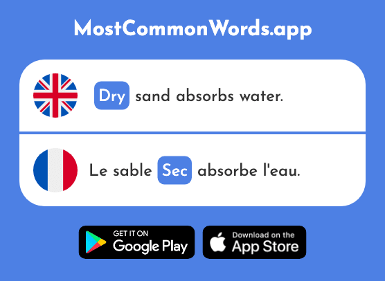 Dry - Sec (The 2313th Most Common French Word)
