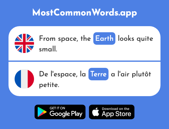 Earth, world, soil, land - Terre (The 430th Most Common French Word)