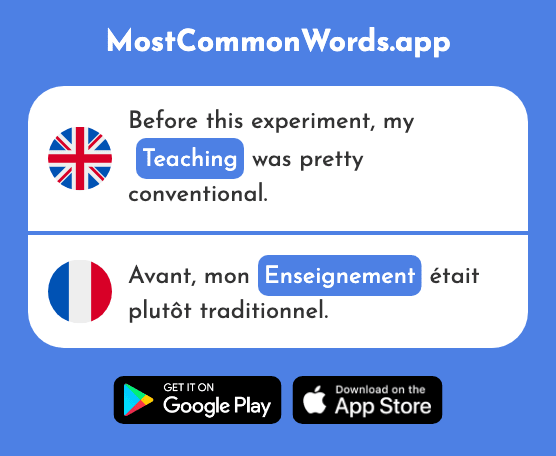 Education, teaching - Enseignement (The 1626th Most Common French Word)