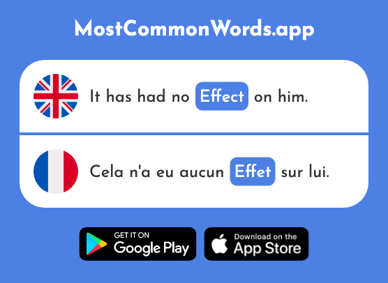 Effect - Effet (The 173rd Most Common French Word)