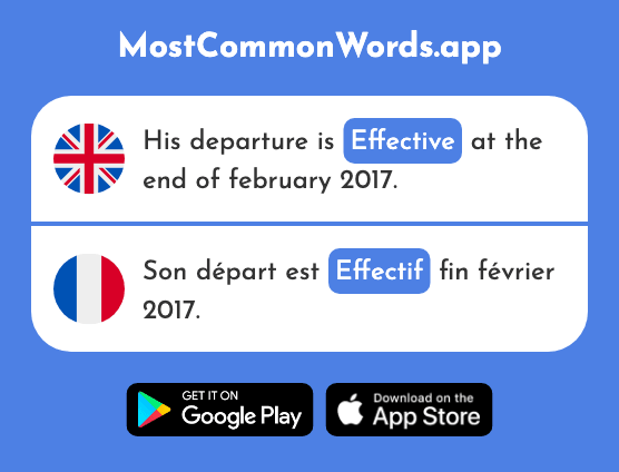Effective, size, workforce - Effectif (The 1810th Most Common French Word)