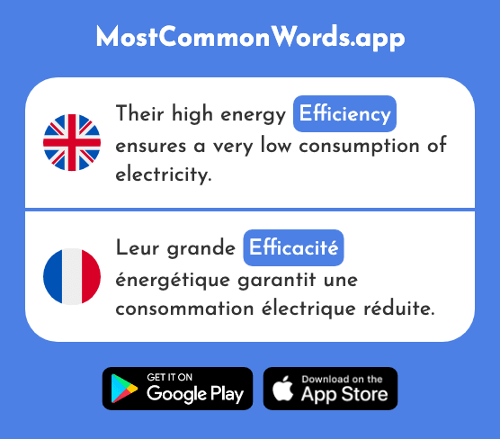 Efficiency, effectiveness - Efficacité (The 1752nd Most Common French Word)