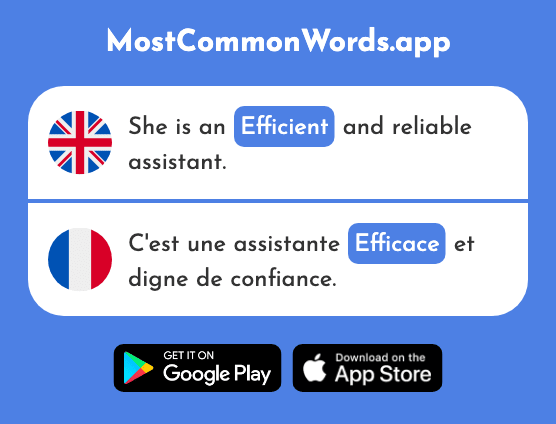 Efficient, effective - Efficace (The 1243rd Most Common French Word)