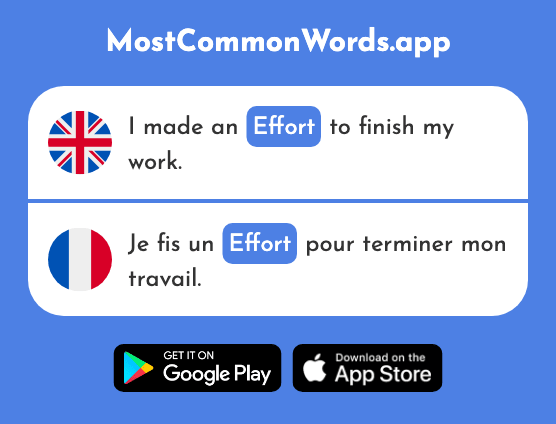 Effort - Effort (The 388th Most Common French Word)
