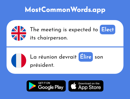 Elect - Élire (The 1465th Most Common French Word)
