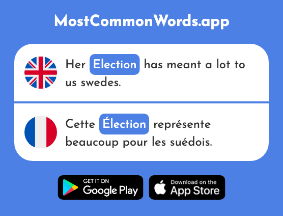 Election - Élection (The 862nd Most Common French Word)