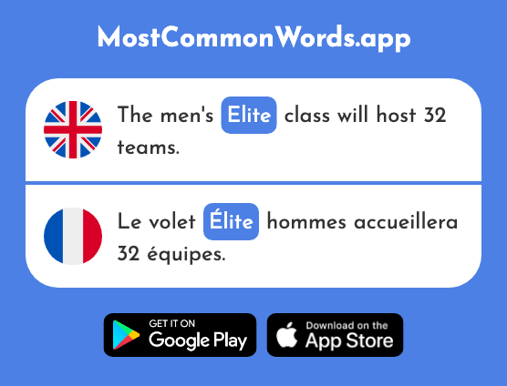Elite - Élite (The 2726th Most Common French Word)