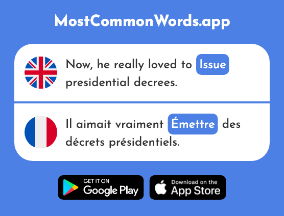 Emit, issue - Émettre (The 1787th Most Common French Word)