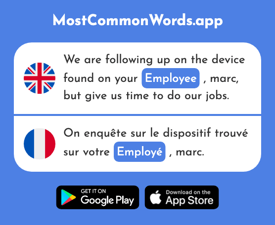 Employee - Employé (The 1485th Most Common French Word)