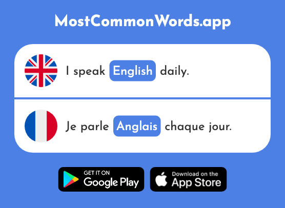 English - Anglais (The 784th Most Common French Word)