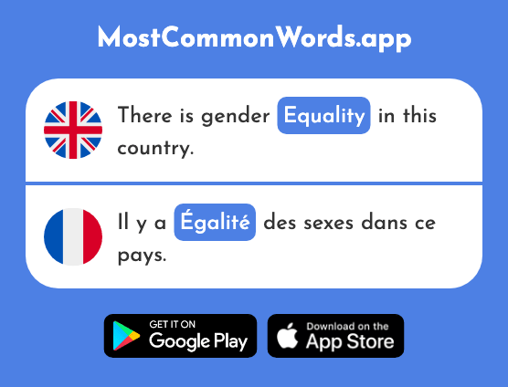 Equality - Égalité (The 1898th Most Common French Word)